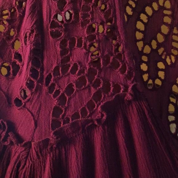 Boho Maroon Dress - Picture 2 of 4